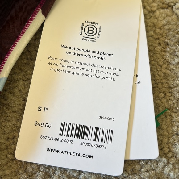 ATHLETA SET SQUARE NECK BRA CUP TANKINI , CLEAN FULL BIKINI BOTTOM NWT - Picture 6 of 10